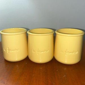 La Fermiere Pots in Summer Yellow (set of three)